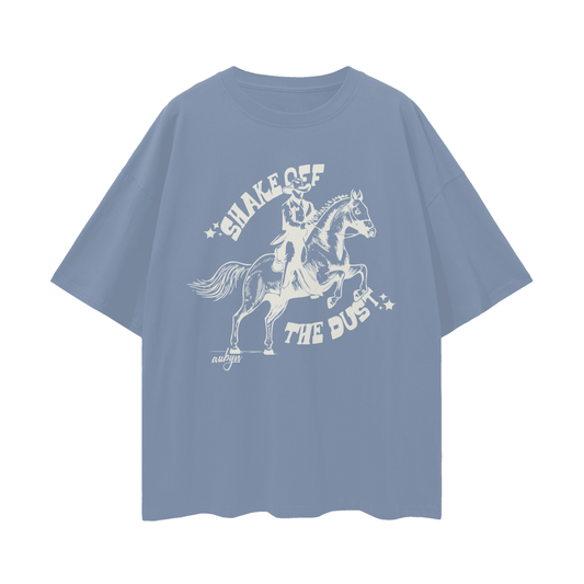 Shake Off The Dust Tee in Washed Blue